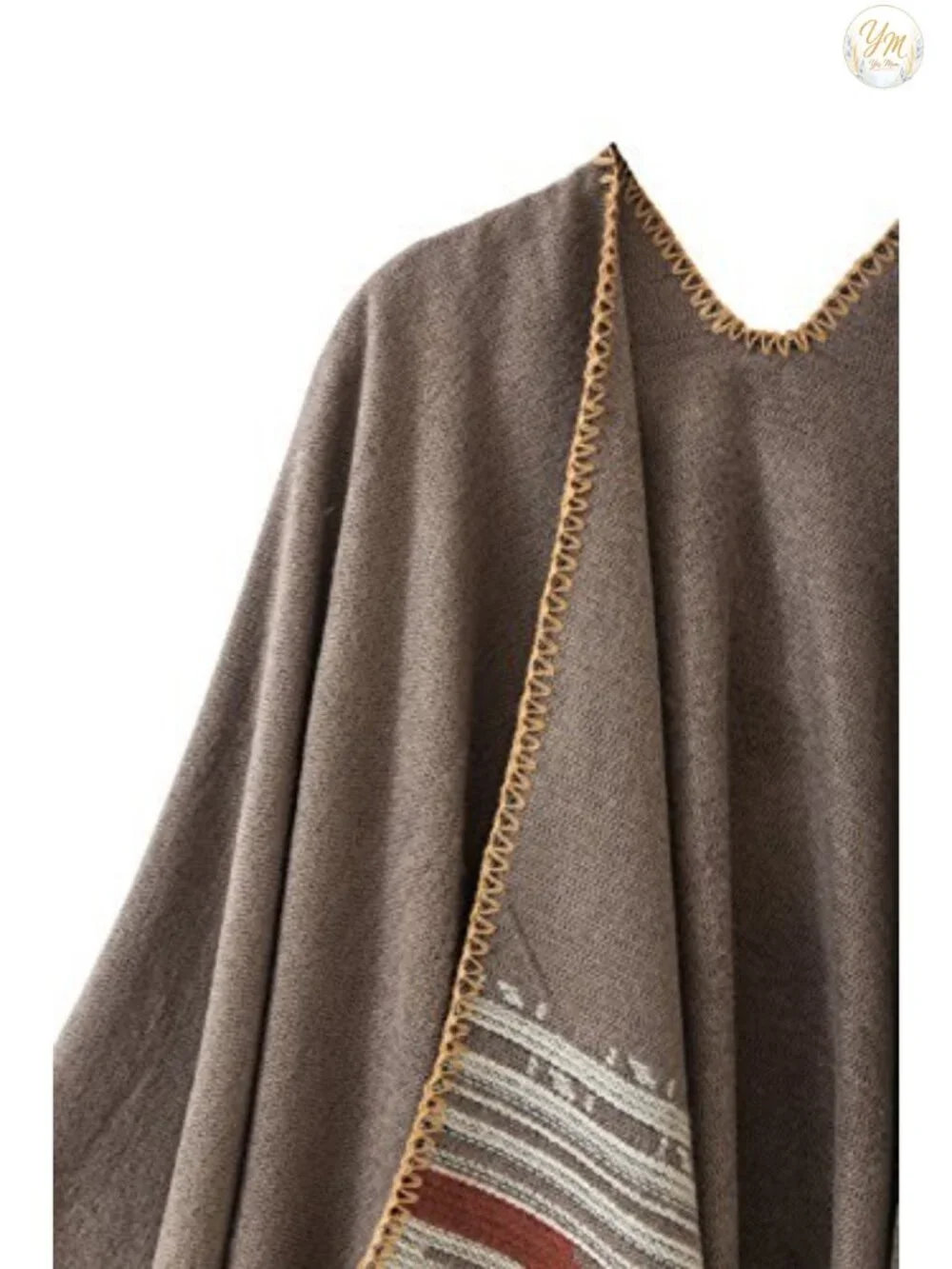 Cozy Oversized Knit Poncho Cape Wrap Ruana Sleeveless Cardigan